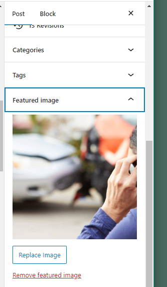 Wordpress Featured Image - Block Editor Editor - WordPress Support SEO Support